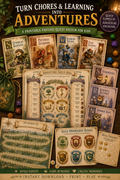 Adventure Quest  D&D inspired Chore Cards for kids